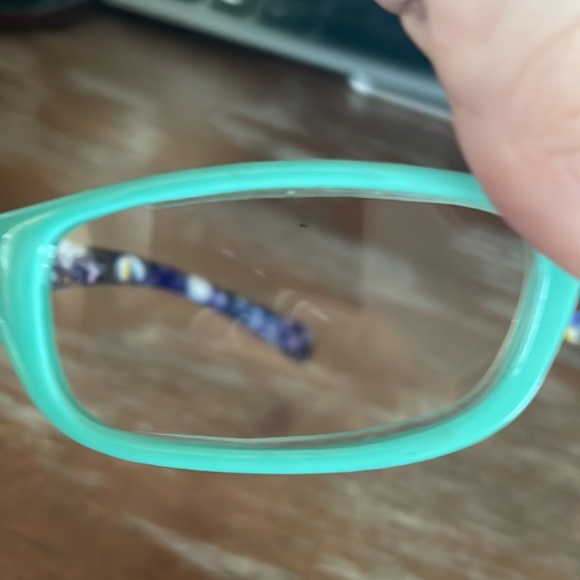 Fashion +2.00 purple & pink print & blue green w/navy blue flower print readers - Picture 11 of 16